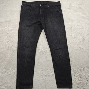 Levi's 520 Taper Jeans 34x30 Dark Gray Stretch Slim Straight Retro
